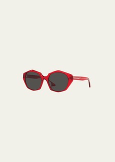 KHAITE x Oliver Peoples 1971C Red Round Acetate Sunglasses
