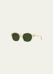 KHAITE x Oliver Peoples 1971C Round Acetate & Plastic Sunglasses