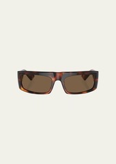 KHAITE x Oliver Peoples Bold Acetate Rectangle Sunglasses