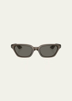 KHAITE x Oliver Peoples Monochrome Acetate Rectangle Sunglasses