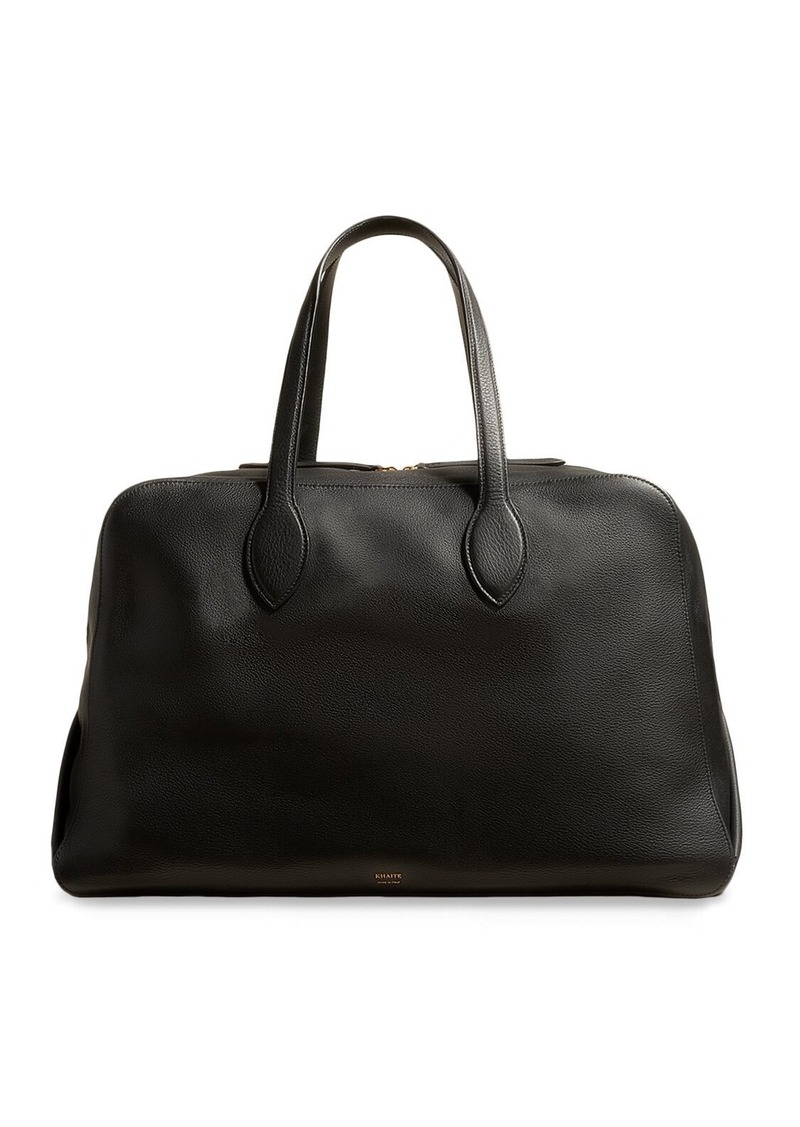 Khaite Large Maeve Leather Weekender Bag