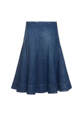 Khaite Lennox Cotton Denim Midi Skirt