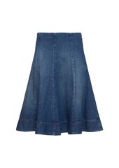 Khaite Lennox Cotton Denim Midi Skirt