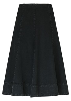 Khaite Lennox Cotton Midi Skirt