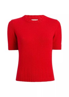 Khaite Luphia Short-Sleeve Sweater