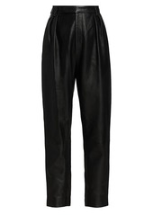 Khaite Magdeline Leather High-Rise Pants
