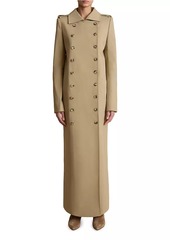 Khaite Mallory Double-Breasted Long Coat