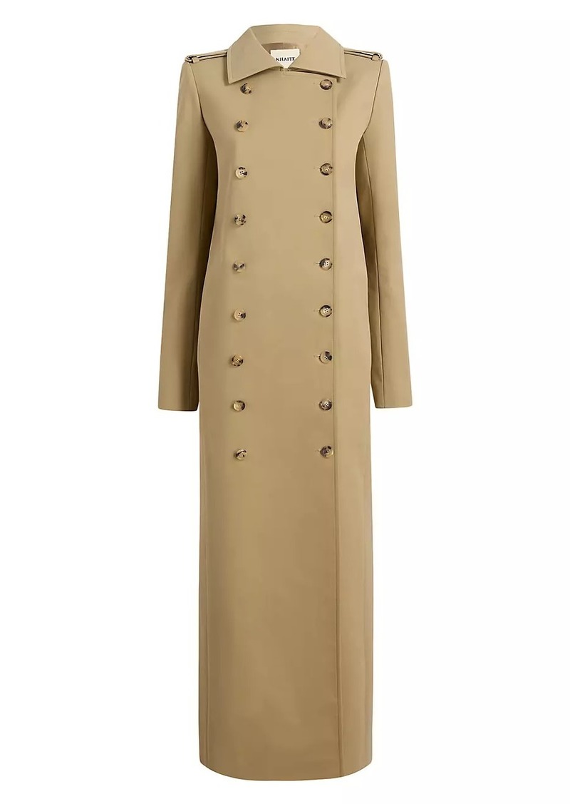 Khaite Mallory Double-Breasted Long Coat