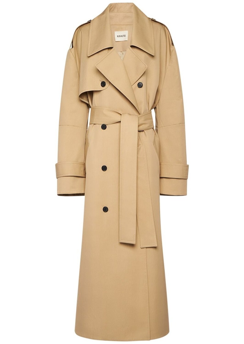 Khaite Mazlow Cotton Blend Trench Coat