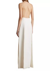 Khaite Nonya Crepe Satin Maxi Slipdress