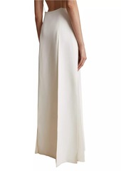 Khaite Nonya Crepe Satin Maxi Slipdress