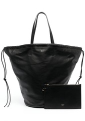 Khaite Osa leather drawstring tote bag