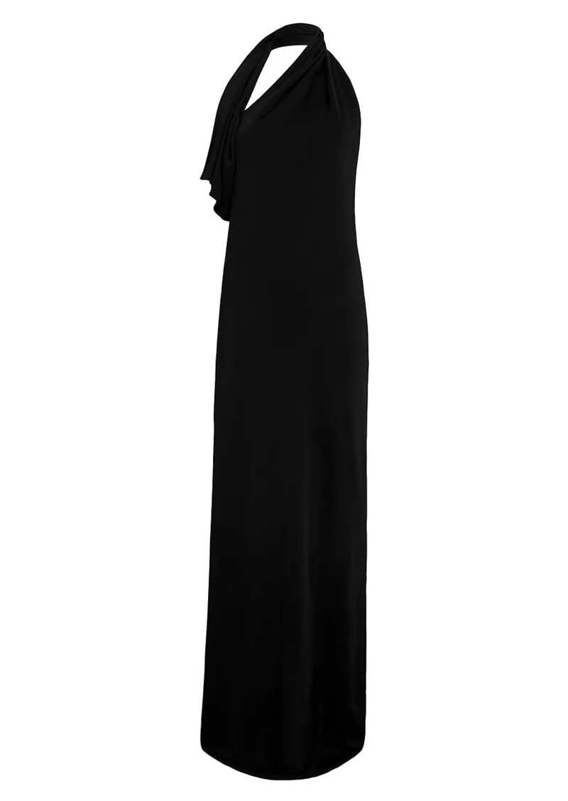 Khaite Roza Draped Halter Gown