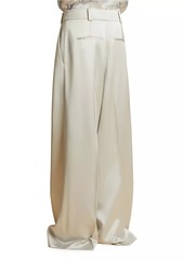 Khaite Simone Wool-Blend Pleated Trousers