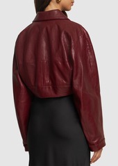 Khaite Sue Cropped Leather Jacket