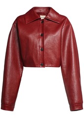 Khaite Sue Cropped Leather Jacket