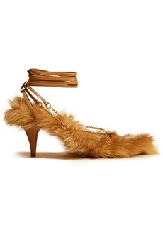 Khaite The Marion shearling-lined 75mm sandals