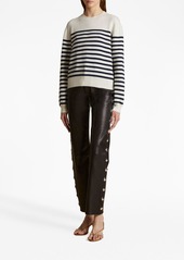 Khaite Viola striped cashmere jumper