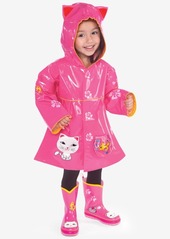 Kidorable Lucky Cat Raincoat, Toddler Girls