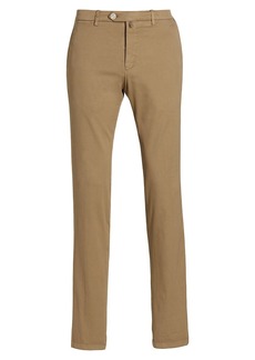 Kiton Cotton-Blend Flat-Front Pants