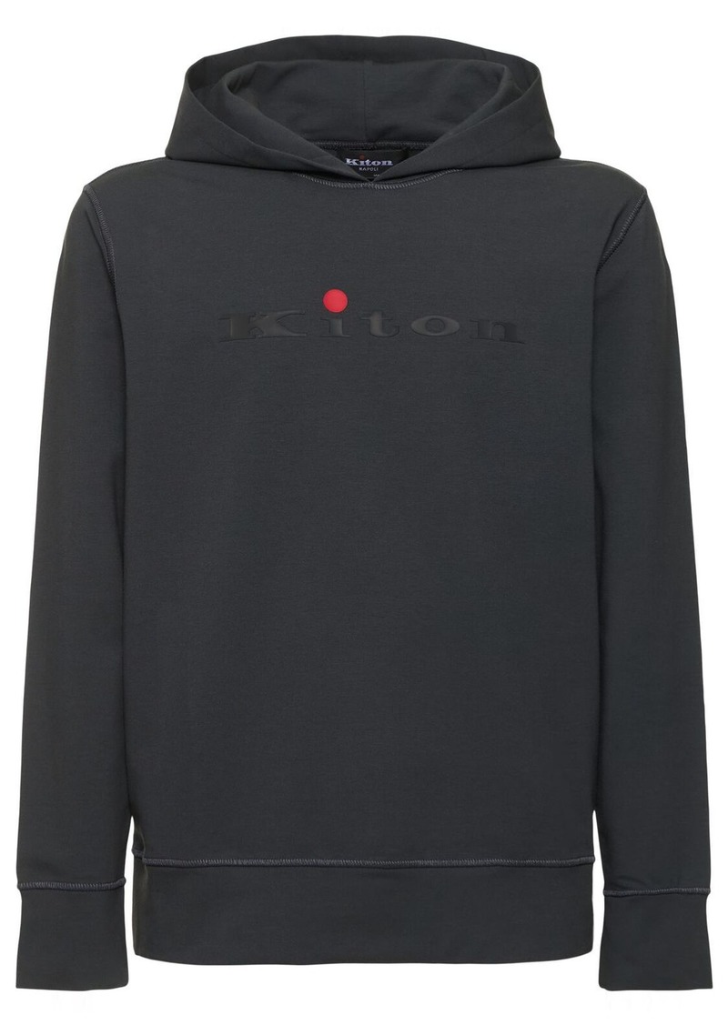 Kiton Cotton Blend Logo Sweatshirt