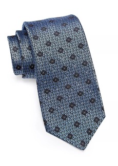 Kiton Floral-Embroidered Silk Tie