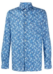 Kiton floral-print cotton shirt