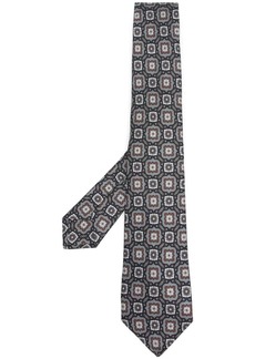 Kiton geometric-motif pointed tie