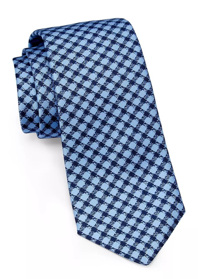 Kiton Grid Silk Tie