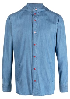 Kiton hooded cotton-blend shirt
