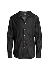 Kiton Hooded Denim Shirt-Jacket