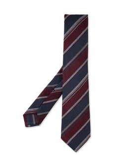 KITON Blue and Burgundy Striped Tie