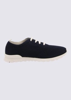 KITON BLUE CASHMERE RUNNING SNEAKERS
