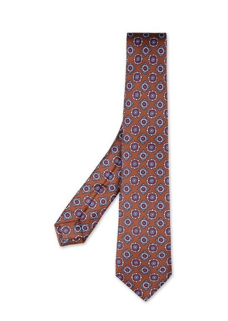 KITON Brick Tie With Multicolored Pattern
