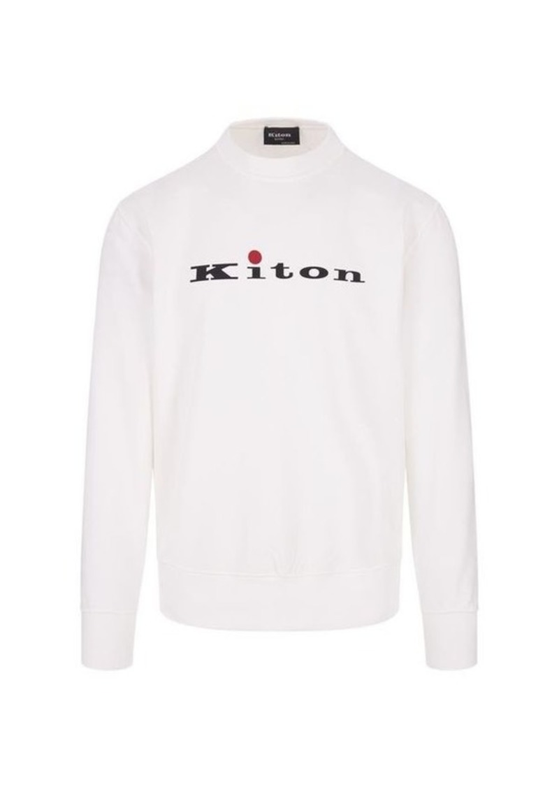 KITON Crew Neck Sweatshirt With Logo