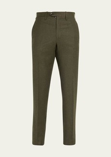 Kiton Men's Birdseye Flannel Pants