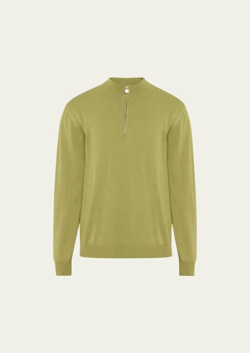 Kiton Men's Cashmere Half-Zip Sweater