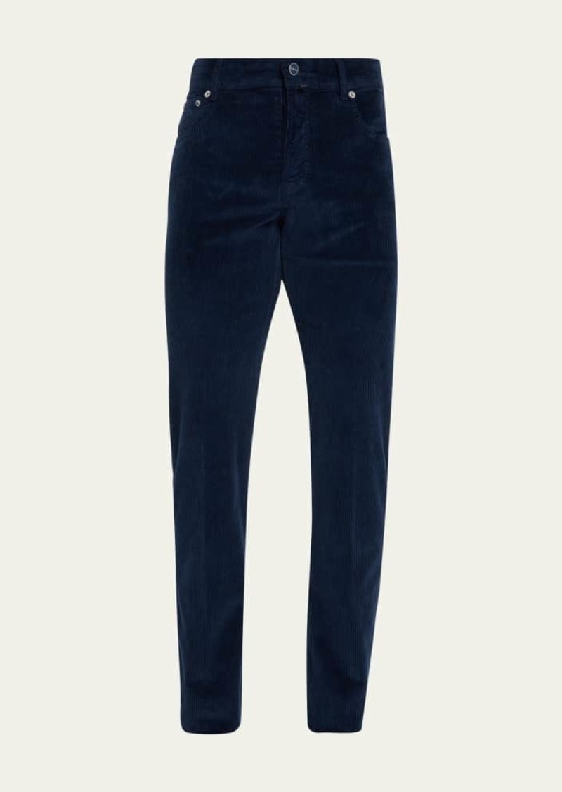 Kiton Men's Cotton-Cashmere 5-Pocket Corduroy Jeans