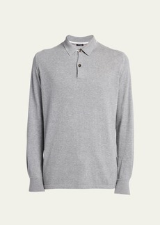 Kiton Men's Cotton Jersey Polo Sweater