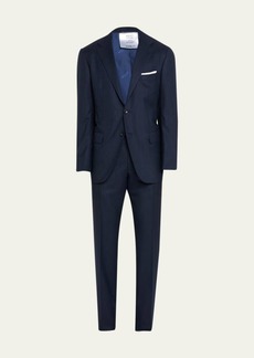 Kiton Men's Double Pinstripe Cashmere Suit