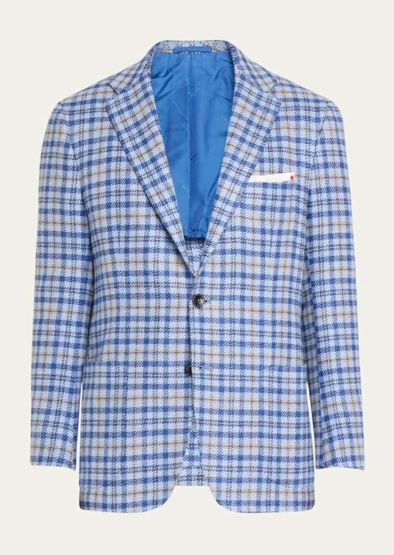 Kiton Men's Graph Check Sport Coat