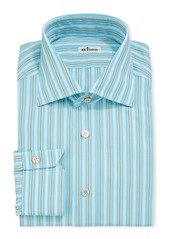 Kiton Men's Long-Sleeve Multi-Stripe Dress Shirt