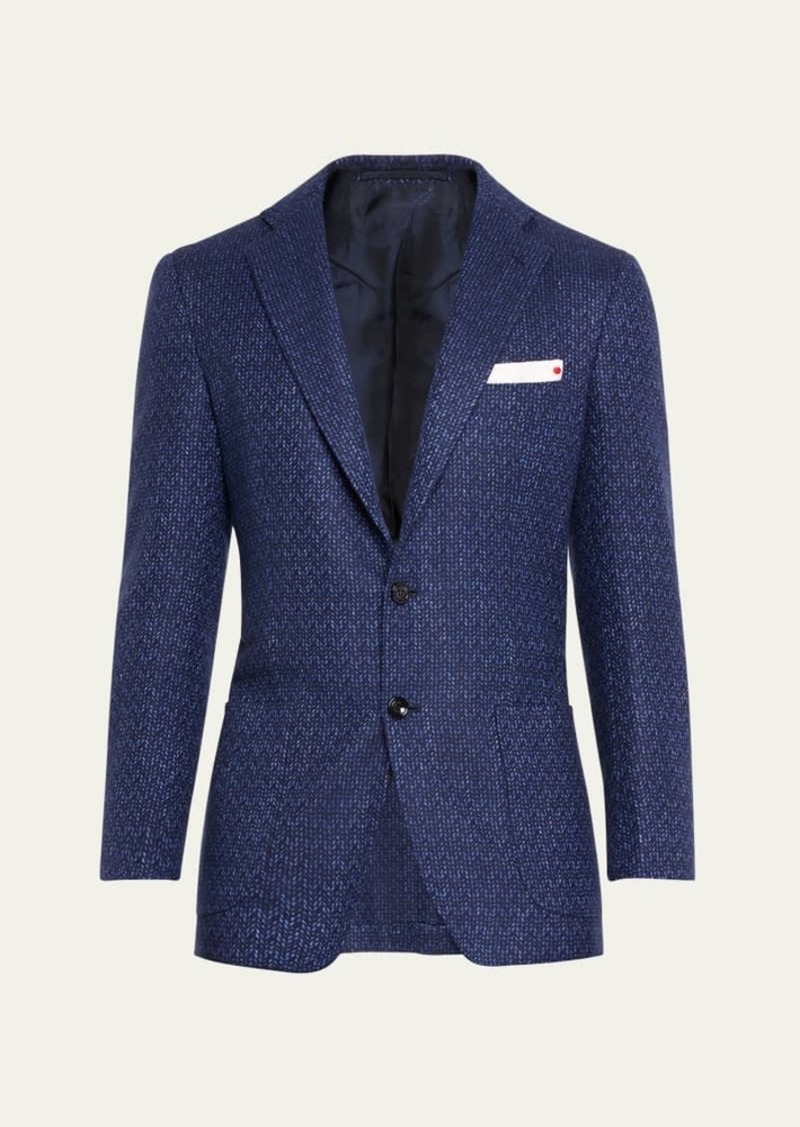 Kiton Men's Micro-Herringbone Sport Coat