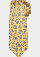 Kiton Men's Paisley-Print Silk Tie
