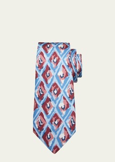 Kiton Men's Silk Diamond-Print Tie