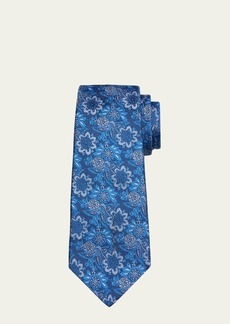 Kiton Men's Silk Floral Jacquard Tie