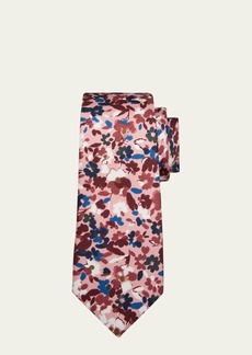 Kiton Men's Silk Floral-Print Tie