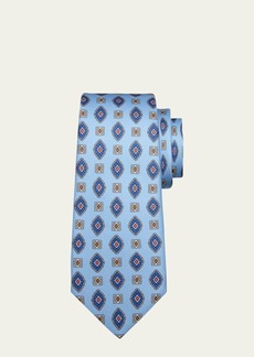 Kiton Men's Silk Geometric-Print Tie