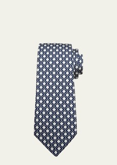 Kiton Men's Silk Geometric-Print Tie