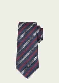 Kiton Men's Silk Multi-Stripe Tie